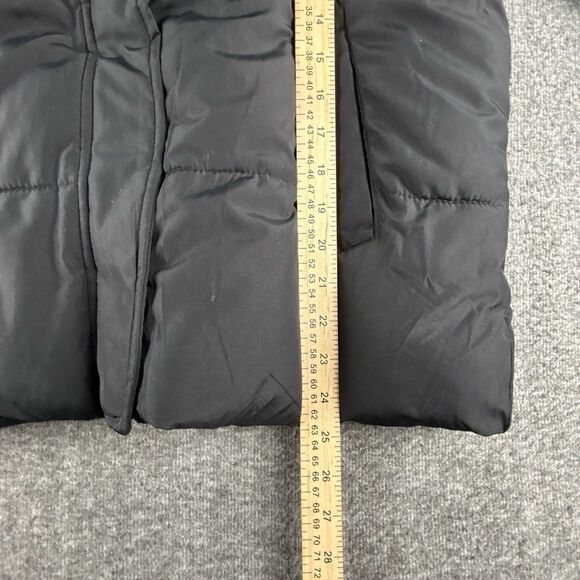 Abercrombie Kids Puffer Jacket 15/16 Black Faux Fur Hood Sherpa Winter Coat - Picture 9 of 9